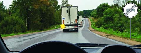 Можете ли Вы начать обгон грузового автомобиля в данной ситуации?